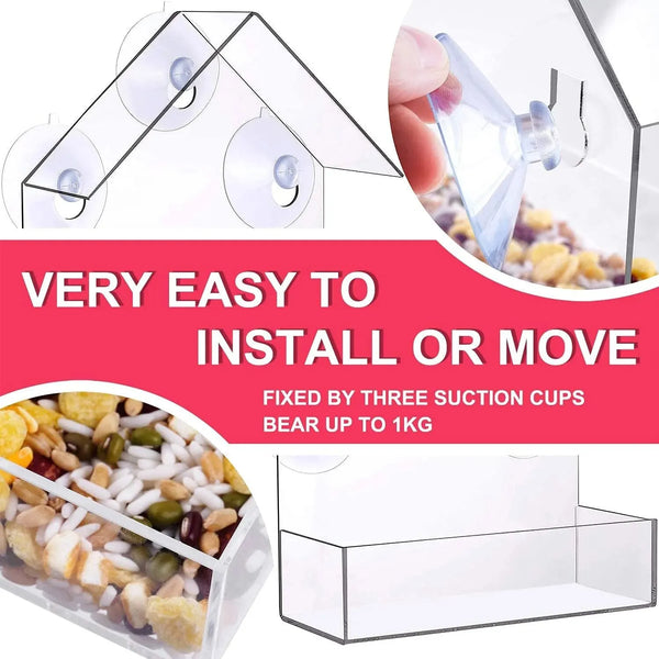 Clear Window Bird Feeder